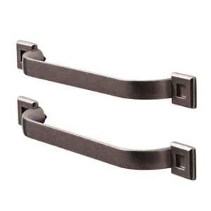 Image of GoodHome Murri Pewter effect Steel Bow Cabinet Handle (L)220mm Pack of 2