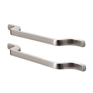 Image of GoodHome Vincotto Brushed Nickel effect Steel Bow Cabinet Handle (L)226mm Pack of 2