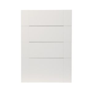 Image of GoodHome Alpinia Matt ivory painted wood effect shaker Drawer front (W)500mm Pack of 4