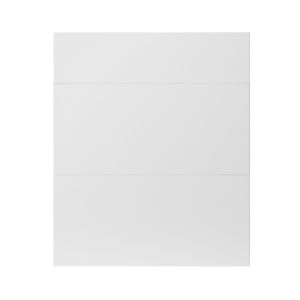 Image of GoodHome Stevia Gloss white slab Drawer front (W)600mm Pack of 3
