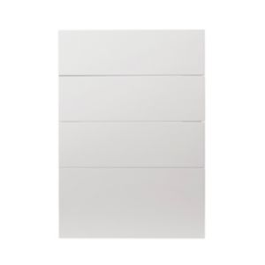 Image of GoodHome Alisma High gloss white slab Drawer front (W)500mm Pack of 4