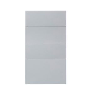 Image of GoodHome Alisma High gloss grey slab Drawer front (W)400mm Pack of 4