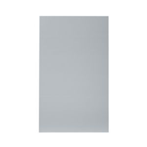 Image of GoodHome Alisma High gloss grey slab 50:50 Larder/Fridge Cabinet door (W)600mm