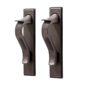 Image of GoodHome Toum Pewter effect Aluminium Cabinet Handle (L)26mm Pack of 2