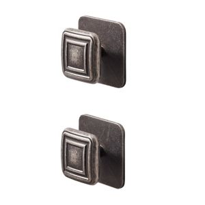 Image of GoodHome Pindur Pewter effect Steel Cabinet Handle (L)45mm Pack of 2
