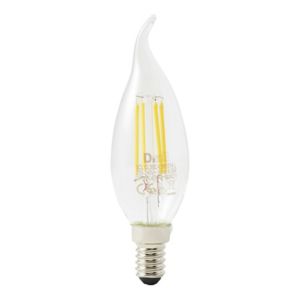Image of Diall E14 5W 470lm Bent tip candle Warm white LED Filament Light bulb