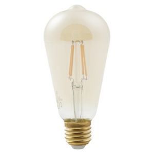 Image of Diall E27 6W 470lm ST64 Warm white LED Filament Light bulb