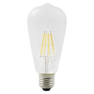 Image of Diall E27 5W 470lm ST64 Warm white LED Filament Light bulb