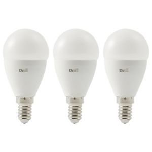 Image of Diall E14 6W 470lm Mini globe Warm white LED Light bulb Pack of 3