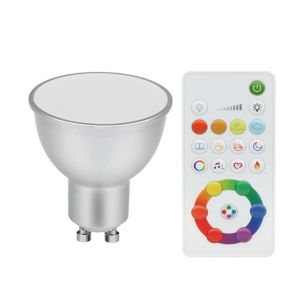 Image of Diall GU10 5W 350lm Reflector Cool white RGB & warm white LED Dimmable Light bulb Pack of 3
