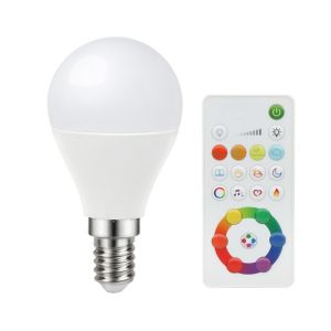 Image of Diall E14 7W 470lm Mini globe Cool white RGB & warm white LED Dimmable Light bulb