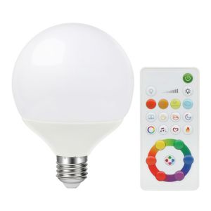 Image of Diall E27 10W 806lm Globe Cool white RGB & warm white LED Dimmable Light bulb