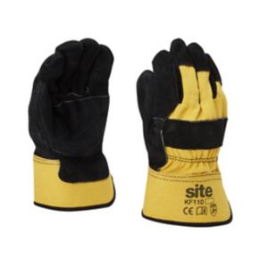 Image of Site Cotton & leather Rigger Gloves Large