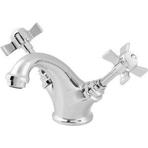 Image of GoodHome Bynea 2 lever Chrome-plated Traditional Basin Mono mixer Tap