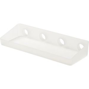GoodHome Koros Translucent Plastic Wall-Mounted Shelf, (L)280mm (D)108mm (H) 4.6mm