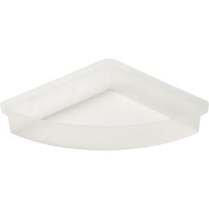 GoodHome Koros Plastic White Corner Basket