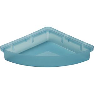 GoodHome Koros Plastic Blue Corner Basket