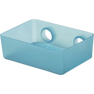 Image of GoodHome Koros Plastic Blue Storage basket