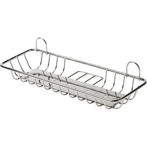 Image of GoodHome Koros Silver Effect Chrome Plated Steel Soap Dish