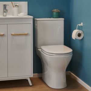 Image of GoodHome Koros White Wall-mounted Toilet roll holder (W)153mm