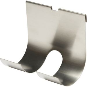 Image of GoodHome Amantea Brushed Silver Effect Hair dryer holder