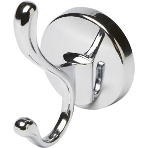 Image of GoodHome Ormara Chrome-plated Steel & zinc alloy Hook (H)90mm