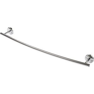 Image of GoodHome Ormara Wall-mounted Silver effect Chrome-plated Towel rail (W)670mm