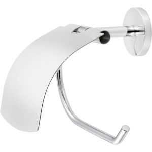 Image of GoodHome Ormara Silver effect Wall-mounted Toilet roll holder (W)161mm
