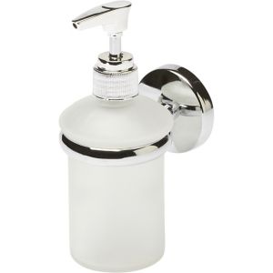 Image of GoodHome Ormara Silver effect Chrome-plated Wall-mounted Soap dispenser