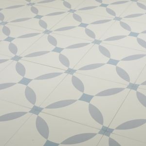 Image of Hydrolic Blue Matt Calisson Porcelain Floor tile Pack of 25 (L)200mm (W)200mm
