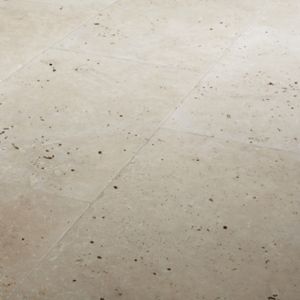 Image of Real Tumbled Travertine Cream Natural stone Floor tile Pack of 3 (L)406mm (W)610mm