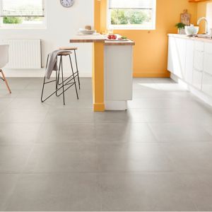 Image of Kontainer Medium grey Matt Concrete effect Porcelain Floor tile Pack of 3 (L)590mm (W)590mm