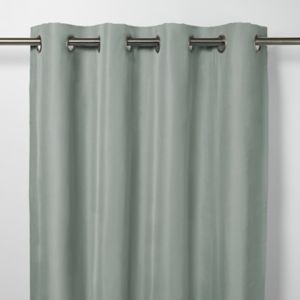 Image of Klama Blue grey Plain Blackout Eyelet Curtain (W)117cm (L)137cm Single