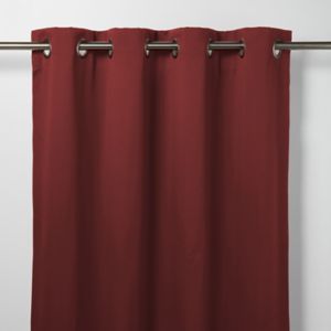 Image of Vestris Red Plain Blackout Eyelet Curtain (W)167cm (L)183cm Single
