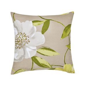 Image of Louga Floral Green grey & white Cushion