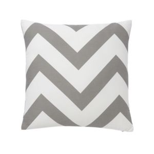 Image of Wabana Herringbone Grey & white Cushion