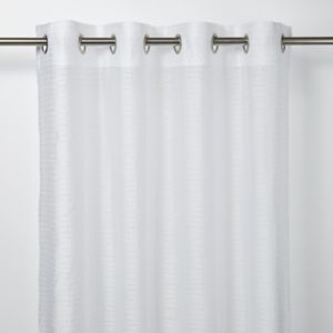Image of Succusa White Spotted wave Unlined Eyelet Voile curtain (W)140cm (L)260cm Single