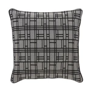Image of Basalt Square Black & grey Cushion