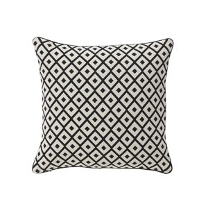 Image of Misore Patterned Black & white Cushion