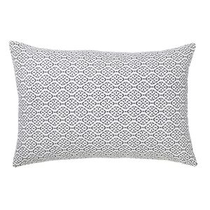 Image of Dashes Patterned Black & white Cushion