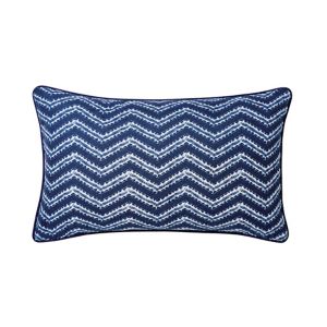 Image of Azur Herringbone Blue & white Cushion