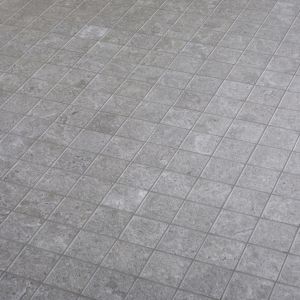 Image of Soft lime stone Grey Stone effect Porcelain Mosaic tile (L)300mm (W)300mm
