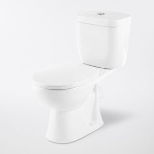 Image of GoodHome Lagon Close-coupled Closed rim Toilet with Soft close seat