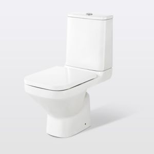 Image of GoodHome Teesta Close-coupled Rimless Toilet with Soft close seat