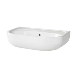 GoodHome Cavally Round Wall-Mounted Cloakroom Basin (W)56Cm White