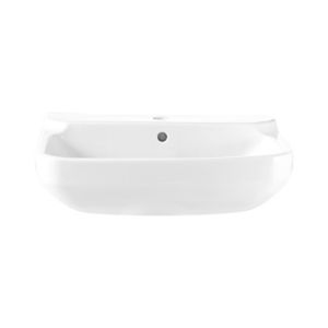 GoodHome Teesta White Square Wall-Mounted Cloakroom Basin (W)56Cm