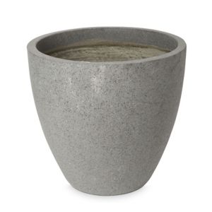 Image of Hoa Dark grey Concrete effect Fibre clay Plant pot (Dia)50cm