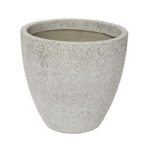 Image of Hoa Light grey Terrazzo effect Fibre clay Plant pot (Dia)50cm