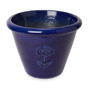 Image of Tiwlip Dark blue Ceramic Plant pot (Dia)36cm