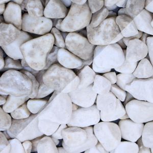 Image of Blooma White Marble Pebbles Bulk 22.5kg Bag